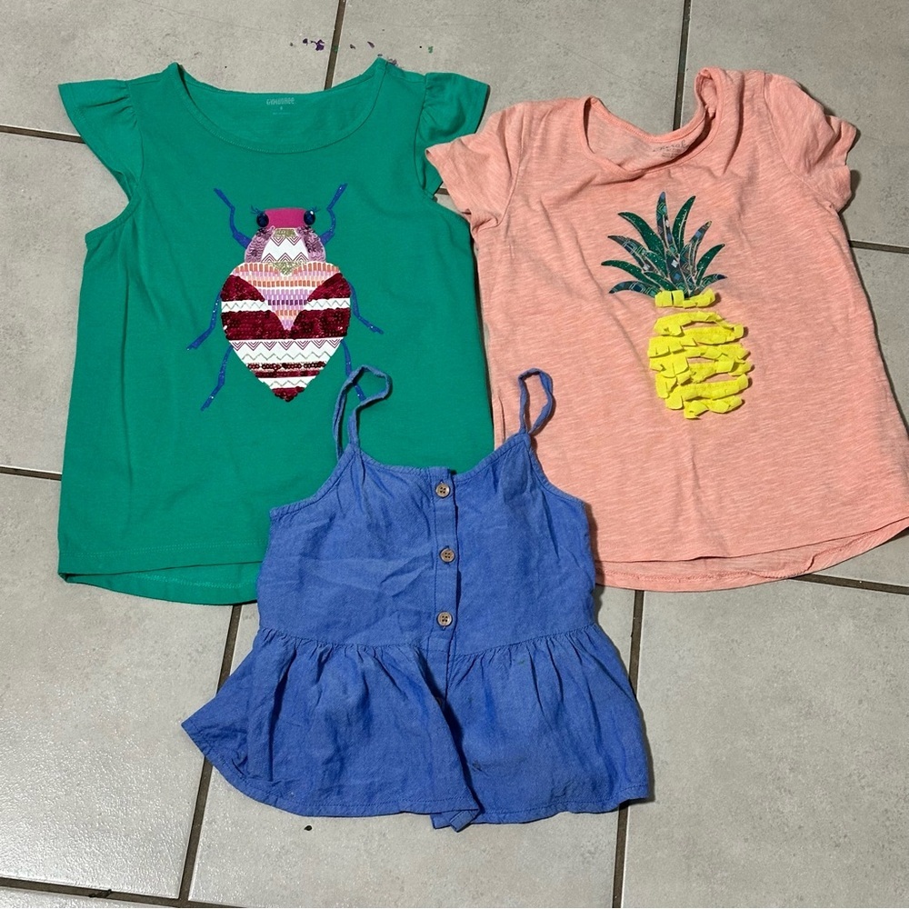 Gymboree, H&M & Cherokee Kids Girl Graphic Tees Casual size M(7/8)